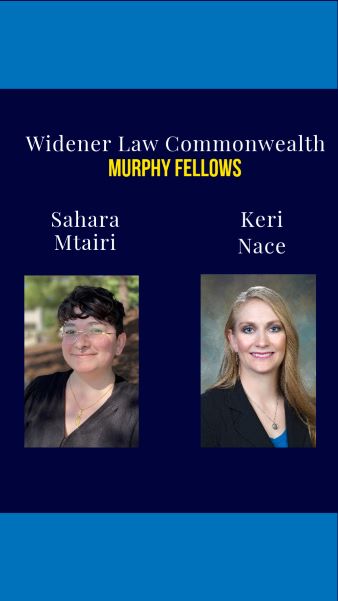 Graphic with pictures of Murphy Fellowship winners Sahara Mhitari and Kari Nace