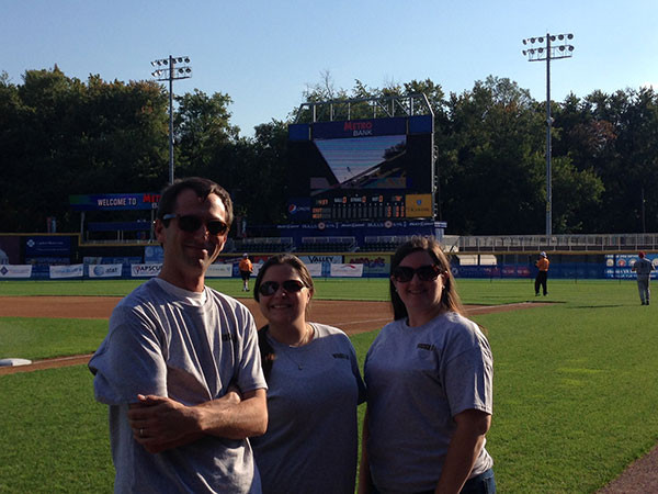 photo of students at a baseball game