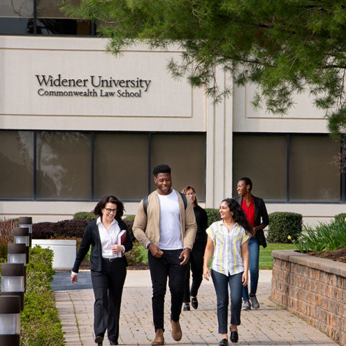 Professor talking to students